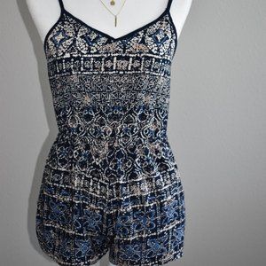 Angie  Boho Chic Style Blue Romper Sz S